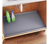 FLATO Tappetino Impermeabile Sotto Lavandino 71 cm x 48 cm Rivestimento per Ripiano per Cucina e Bagno, Protettore per Armadio, Organizzatori e Contenitori, Vassoio Antigoccia in Silicone Flessibile