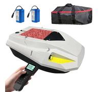 flatpincololee Nuova Barca Esche RC 600 m con Doppia Batteria e Luci Notturne, Posizionamento a 100 Punti, velocità Regolabile, Carico 2 kg - per Lancio Esche/Traina/Rete da Pesca