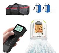 flatpincololee Versione Premium Barca Esche 12V con GPS, 2x15600 mAh, Portata 500 m, Luci per Pesca Notturna, Ritorno Automatico, Carico 2 kg, Borsa da Trasporto - per Lancio Esche/Consegna Amo/Rete