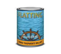 Flatting vernice Trasparente Brillante per nautica imbarcazioni a solvente 1 L