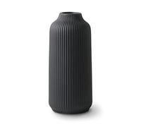 flature Vaso in Ceramica in Stile nordico, Vaso deco grande per erba di pampa come decoro boho, Vaso Nero opaco 21 cm per fiori, Decorazione scandinava per la casa per fiori freschi e secchi (M)