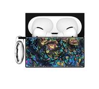 Flaunt Custodia quadrata ufficiale AirPods Pro 3 con anello argentato, compatibile con AirPods Pro di 3a generazione, ricarica wireless, leggera e antiurto (guscio Abalone)