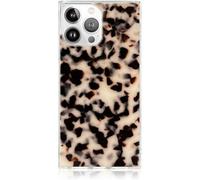 FLAUNT Square Protective Case - Compatible with iPhone 14 Pro Max - Wireless Charging - Stylish Drop Tested Shockproof Phone Case - The Official Square Phone Case (Blonde Tortoise Shell)