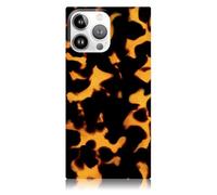 FLAUNT Square Protective Case - Compatible with iPhone 15 Pro - Compatible with MagSafe & Wireless Charging - Drop-Tested & Shockproof - The Official Square Phone Case (Tortoise Print)