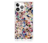 FLAUNT Square Protective Case - Compatible with iPhone 15 Pro Max - Wireless Charging - Stylish Drop Tested Shockproof Phone Case - The Official Square Phone Case (Rainbow Confetti Tortoise Shell)
