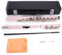 Flauti, Flauti Professionali a Foro Chiuso C, Flauto for Banda da Concerto, Flauto a Foro Chiuso C 16 Tasti, Flauto Musicale in Nichel for Orchestra, con Custodia, Strumento Musicale for Principianti