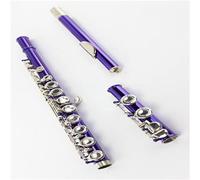 Flauti, Flauti Strumento musicale Flauto Strumento musicale Flauto a 16 fori chiusi C-Tune Flauto in rame bianco Coda B Chiave E Lacca viola Chiave in nichel Flauto