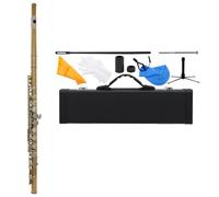 Flauti Strumenti Musicali Flauto 16 Fori Chiusi Nella Chiave Del Flauto Da Concerto In Do Trasversale Con La Chiave Dello Strumento A Fiato Professionale In Mi(Gold and silver)