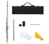 Flauti Strumenti Musicali Strumento Musicale Da Concerto Per Flauto Traverso Professionale Con Chiave C A 16 Fori Aperti Chiusi Con Guanti In Bastoncini Di Stoffa