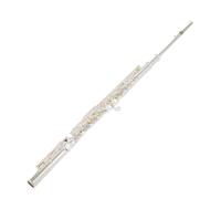 Flauto 16/17 Fori Placcato Argento Flauto Traverso Otturatore Chiave C Con Strumento Musicale Chiave E(700E)