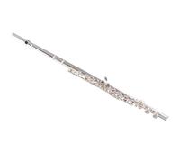 Flauto a 16 fori chiusi in rame bianco placcato argento tono C con strumento a chiave divisa in Mi Flauto Di Strumenti Musicali