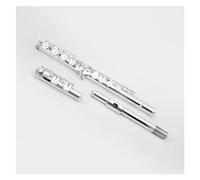 Flauto A 16 Fori Con Chiave C In Rame Bianco Placcato Argento Flauto A Foro Chiuso Con Chiave Curva Francese Con Scatola Flauto Traverso per Principiante