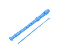 Flauto a blocco soprano a 8 fori, in legno, per principianti, con bastone di pulizia, clarinetto con impugnatura G, strumento classico per lezioni musicali (azzurro, 32.70)