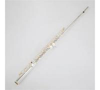 Flauto A Foro Aperto Flauto 16/17 Fori Otturatore Per Flauto Traverso Placcato Argento Chiave C Con Strumento Musicale Chiave E Principianti(817)