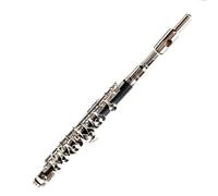 Flauto A Foro Aperto Piccolo Argentato in Chiave C Strumento Flauto per Principianti Corpo in ABS Piccolo Nero con Scatola Leggera