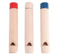 Flauto A Pistone 2 pezzi di fischietto in legno Pull-Push for cambiare voce, strumento musicale educativo, creatore suoni for compleanno Strumento Educazione Musicale