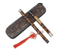 Flauto Bambù Flauto di bambù a 6 fori per le dita Strumenti musicali a fiato professionali Tradizionale Flauta trasversale Dizi(C Key)