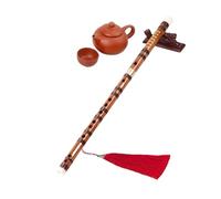 Flauto Bambù Flauto raffinato in ottone a tubo singolo Flauto in bambù Strumento a fiato nazionale per principianti(C Key)