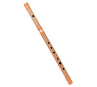 Flauto Bansuri in scala C a 8 fori con filo re-sham, realizzato a mano, in bambù, 48,3 cm (ideale per principianti e spettacoli sul palco) (arancione)