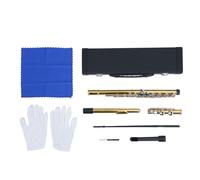 Flauto c chiave 16 buca, strumento flauto studentesco di ottone con supporto per biella di accordatura della custodia, banda principiante orchestra strumento di legno per bambini