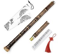 Flauto Cinese Di Bambù A Foro Aperto Strumento Musicale Tradizionale Flauto Dolce Nanxiao G/F Accordatura Durevole(G Key 2section)