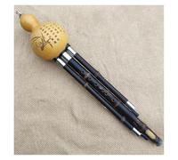 Flauto Cinese Hulusi Flauto Di Bambù Nero Hulusi Dual Tone Zucca Flauta C/Bb/G/F Chiave Calabash Hulusi Strumenti Musicali Popolari(G)