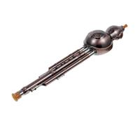 Flauto Cinese Hulusi Hulusi Flauto Zucca A Tre Toni Strumenti Musicali In Seta Porcellana Etnica Cinese Pp Per Principianti(Gold)