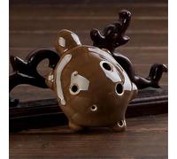 Flauto contralto Ocarina a 6 fori Tartaruga Strumenti musicali a fiato Flauto Flauta in ceramica for il gioco degli studenti (Color : Coffee)