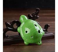 Flauto contralto Ocarina a 6 fori Tartaruga Strumenti musicali a fiato Flauto Flauta in ceramica for il gioco degli studenti (Color : Grass green)
