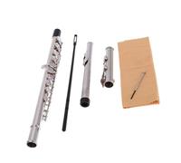 Flauto Da Concerto Strumento Per Flauto Chiave C In Cupronichel Placcato Argento A 16 Fori Con Borsa E Accessori Flauto Traverso per Principiante