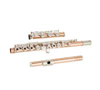 Flauto da studente Flauto In Bronzo Fosforoso A 17 Tasti Flauto A Foro Aperto Materiale Chiave Placcato Argento