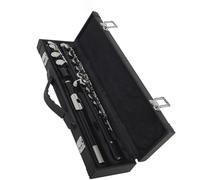 Flauto da studente Flauto Nero A 16 Fori Strumento A Fiato Chiave Chiusa Aggiungi Il Tasto E Tasto C Flauto Da Concerto Placcato In Nichel Con Custodia Per Musica