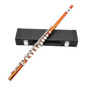 Flauto da studente Flauto Traverso A 16 Fori Chiudi/Apri Flauto Chiave C Flauto Traverso In Cupronichel Arancione Con Accessori Chiave E