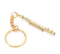 Flauto Design Portachiavi Strumento musicale Ornamento Dorato per Art Craft Portachiavi Telefono Charm Bag Decor