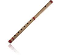 Flauto di bambù autentico indiano in legno di bambù in 'A', chiave Fipple Woodwind strumento musicale, registratore tradizionale Bansuri fatto a mano novità decorativi e oggetti da collezione