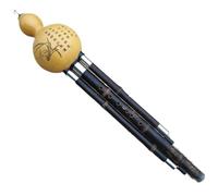 Flauto Di Bambù Nero Hulusi Dual Tone Gourd Flauta C/Bb/G/F Key Calabash Hulusi Profesional Flauta China(G)