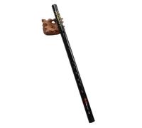 Flauto di bambù nero Professionale squisito strumento a fiato Flauto traverso per principianti (Size : E)