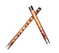 Flauto Di Bambù Per Principianti Doppio Rame Bianco A Due Sezioni In Vero Corno Rosso Flauto Di Bambù Strumento Flauto Flauto Per Principianti(D Key)