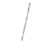 Flauto Di Bambù Principianti Che Suonano Uno Strumento Musicale Nazionale Entry-level A Base Zero Con Flauto Di Bambù A Due Sezioni Orizzontale(White,E Key)