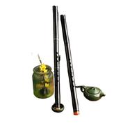Flauto Di Bambù Professionale Flauto Con Bocchino A Soffietto Adatto Ai Principianti In Bambù Viola Verticale(Black G)