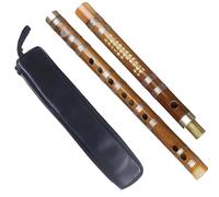 Flauto di bambù professionale Flauto Marrone Aggiungi Borsa Strumento Musicale Flauto Di Bambù Fatto A Mano Due Sezioni Con Linea Adatta Ai Principianti (Color : G)