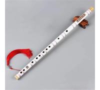 Flauto Di Bambù Professionale Strumento Per Flauto Di Bambù Tradizionale A Sezione Singola E/F/G Tune Strumento Per Flauto Di Bambù Per Adulti Per Principianti Con Foro Aperto(White G)