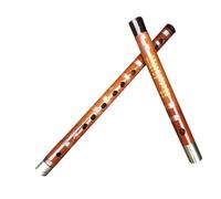 Flauto Di Bambù Professionali Doppio Rame Bianco A Due Sezioni In Vero Corno Rosso Flauto Di Bambù Strumento Flauto Flauto Per Principianti(G Key)