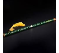 Flauto Di Bambù Strumento Per Flauto Principiante Adulto Professionale Flauto Traverso In Bambù Amaro Spina Singola Rame Bianco(Green,F Key)