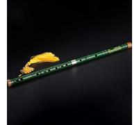 Flauto Di Bambù Strumento Per Flauto Principiante Adulto Professionale Flauto Traverso In Bambù Amaro Spina Singola Rame Bianco(Green,E Key)