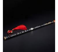 Flauto Di Bambù Strumento Per Flauto Principiante Adulto Professionale Flauto Traverso In Bambù Amaro Spina Singola Rame Bianco(Black,E Key)