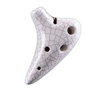 Flauto di ceramica, Mini ocarina in argilla Fa a 6 fori con tonalità super alta, regalo for bambine/bambini(White)