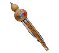 flauto di cucurbitacea， flauto di zucca Flauto Hulusi, flauto di zucca e cucurbita, strumento musicale etnico cinese fatto a mano Hulusi con custodia(C key)