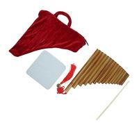 Flauto di Pan 15 Pipes Flauto Di Pan Strumento A Fiato In Bambù Naturale Panpipe G Key Strumento Tradizionale Cinese Con Borsa (Color : Right)