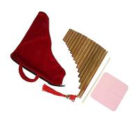 Flauto di Pan 15 Pipes Flauto Di Pan Strumento A Fiato In Bambù Naturale Panpipe G Key Strumento Tradizionale Cinese Con Borsa (Color : Left)